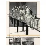 Wrapped Statues, Project for Der Glyptothek, Munich, West Germany / Aegina Temple by Christo & Jeanne-Claude, Screenprint in colors with collage of three offset lithographs on Arches cover paper, sold May 2024