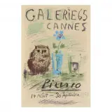 Galerie 65 Cannes Exhibition Poster by Pablo Picasso, Lithograph in colors, sold May 2024