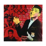 Muhammad Ali / Cassius Clay by Steve Kaufman, Silkscreen print in colors on canvas, sold May 2024