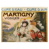 Martigny, Vosges by Lucien Métivet, Lithographic poster in colors, sold May 2024