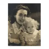 Joan Crawford and Christina, Autographed by Crawford by George Hurrell, Gelatin silver print, sold May 2024