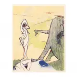 Hommage à Max Ernst by Dorothea Tanning, Lithograph in colors on wove paper, sold May 2024
