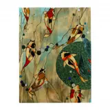 Art Glass Koi Panel by Lucy Paradise, Glazed and painted collage comprised of multicolored glass on panel, sold May 2024