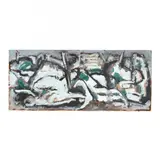 Abstract Composition by Bruno Cassinari, Oil on cardboard, sold May 2024