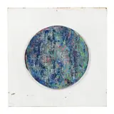 Abstract Circle by Gilbert Thevenot, Oil on panel mounted to a plywood backing, sold May 2024