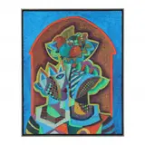 Portrait of a Man with a Woman by Simon Avissar, Oil on canvas, sold May 2024