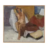 Reclining Nude by Jeppe Vontillius, Oil on canvas, sold May 2024
