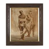 Wrapped Figures by C Bailey, Oil on canvas, sold May 2024