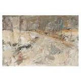 Landscape with Red by Georgeann Haas, Mixed media on paper, sold May 2024