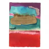 Agua Glow by Nancy Tuttle May, Watercolor and mixed media collage on paper, sold May 2024