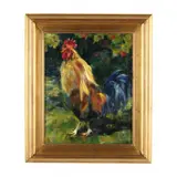 Rooster by Veronica B. Clark, Oil on canvas, sold Apr 2024