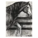 Clydesdale by Veronica B. Clark, Charcoal and pastel on paper, sold Apr 2024