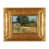 Leading the Way by George Gardner Symons, Oil on paper laid down on bard, sold Apr 2024