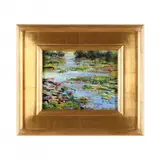 Blue Pond with Lilies by Thomas DeDecker, Oil on board, sold Apr 2024