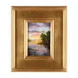 Lake Sunset by Thomas DeDecker, Oil on panel, sold Apr 2024