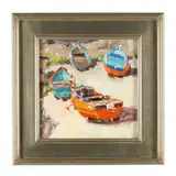 Boat Huddle by Jill Carver, Oil on panel, sold Apr 2024