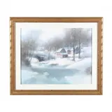 Mill in Winter by Richard Derwitsch, Oil on masonite, sold Apr 2024