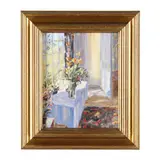 Still Life of Flowers in a Window by Sandra Brett, Oil on canvas, sold Apr 2024