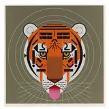 Cool Carnivore by Charley Harper, Serigraph in colors, sold Apr 2024