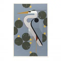 Herondipity by Charley Harper, Serigraph in colors on paper, sold Apr 2024