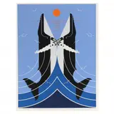 Romance on the Richter Scale (Let's Dance) by Charley Harper, Serigraph in colors on paper, sold Apr 2024