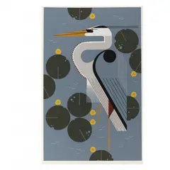 Herondipity by Charley Harper, Serigraph in colors on paper, sold Apr 2024