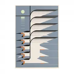 Skimmerscape by Charley Harper, Serigraph on colors on paper, sold Apr 2024