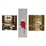 Cool Cardinal / Birch Bark & Birds / Loonscape (Three Works) by Charley Harper, Each an offset lithograph in colors, sold Apr 2024