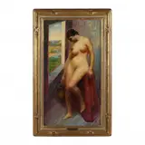 Nude Study by E. Thayers, Oil on canvas, sold Apr 2024
