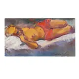 Reclining Nude by Maria Bertrán, Oil on canvas, sold Apr 2024