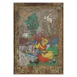 Illuminated Manuscript by Clifford Gress Wright, Pastel and watercolor on paper, sold Apr 2024