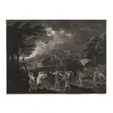 Macbeth and the Witches by William Woollett, Etching and engraving, sold Apr 2024