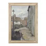 Church & Cottages Rye by Edward Callam, Oil on masonite, sold Apr 2024