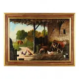 Interno In Toscana by Mario Allegretti, Oil on canvas, sold Apr 2024