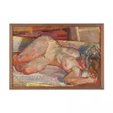 Reclining Nude by Jean Dulac, Oil on board, sold Apr 2024