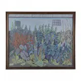 Garden View by Alfred Jensen, Oil on canvas, sold Apr 2024