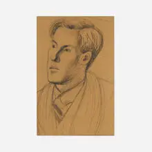 Portrait of Glenway Wescott by Pavel Tchelitchew, 1925, graphite on paper, sold Aug 2026