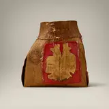 Double Eagle by Ed Rossbach, 1989, ink on stitched bark, paper, and fabric, sold Jul 2026