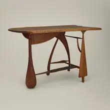 Desk by Tommy Simpson, walnut, cherry, inlaid wood, sold Jul 2026