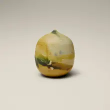 Closed Form (with rattle) by Toshiko Takaezu, c. 1985, glazed porcelain, sold Jul 2026