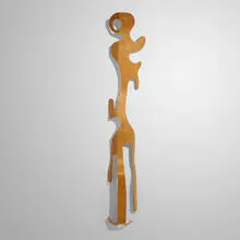 Unique and Important Splint Sculpture by Ray Eames, c. 1963, douglas fir plywood, birch, sold Oct 2022