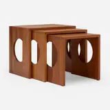 Nesting tables, set of three by Jens Quistgaard, 1981, teak, sold Oct 2022
