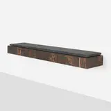 Wall-mounted shelf by Paul Evans, c. 1965, patinated copper, slate, sold Oct 2022
