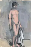 Jüngling by Thomas Ernst Gubler, gouache, sold Jun 2018