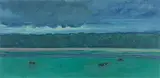 Landschaft by Hans Potthof, gouache, sold Jun 2018