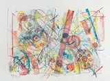 Ohne Titel by Jean Tinguely, color lithograph, sold Jun 2018