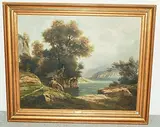 Aufkommender Sturm am Walensee by Jakob Edwin Bachmann, oil on canvas, offered Jun 2018