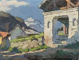 Im Panixertal, Rotstock by Augustin Meinrad Bächtiger, oil on canvas, offered Jun 2018