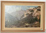 Gebirgstal mit Wildbach, 1882 by Wilhelm Bernhard Benteli, oil on canvas, offered Jun 2018