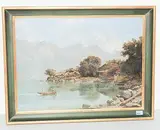 Iseltwald am Brienzersee, 18(81?) by Wilhelm Bernhard Benteli, oil on canvas, sold Jun 2018